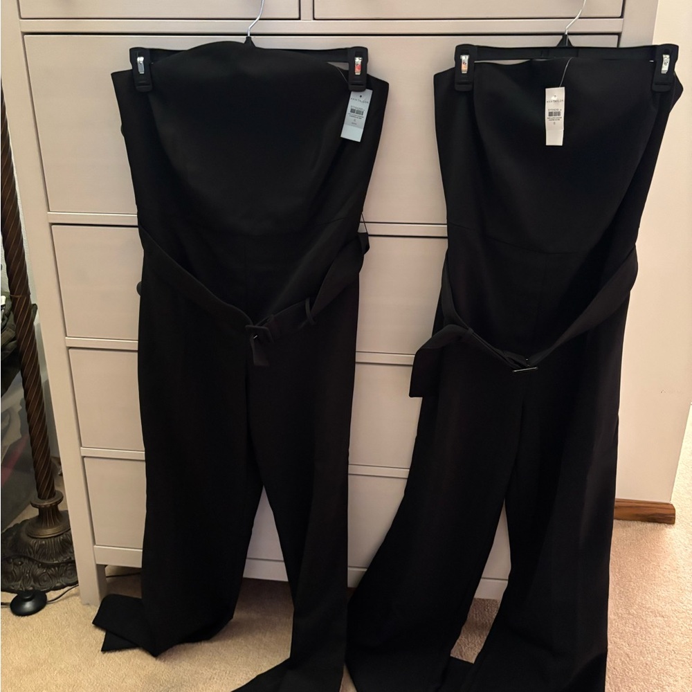 Ann Taylor Petite Strapless Jumpsuit in Black Size 8 Petite